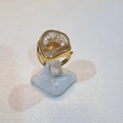 Ring in 18k gold with a Rutile Quartz stone