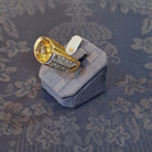 Ring in 18k gold with a citrine and brilliants