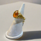 Ring in Gold 18k with amber