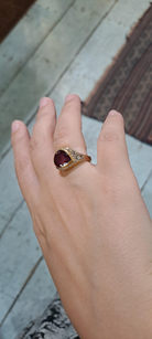 Ring in Gold 18k with tourmaline and diamonds (B-92)