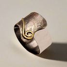 Ring in Sterling Silver with Decorative Black Patina (Oxidation) (DM-37)