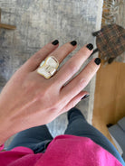 Ring in Sterling Silver with Decorative Black Patina (Oxidation) (DM-42)