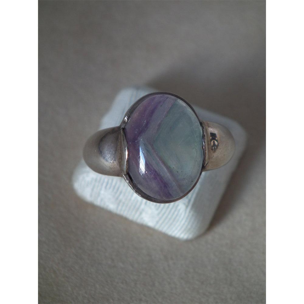 Ring in Sterling silver with Fluorite Stone (B-61)