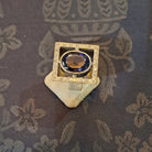 Ring in white gold 18K. with Iolite 9 c. and Brilliants 1.25c.(B-74)