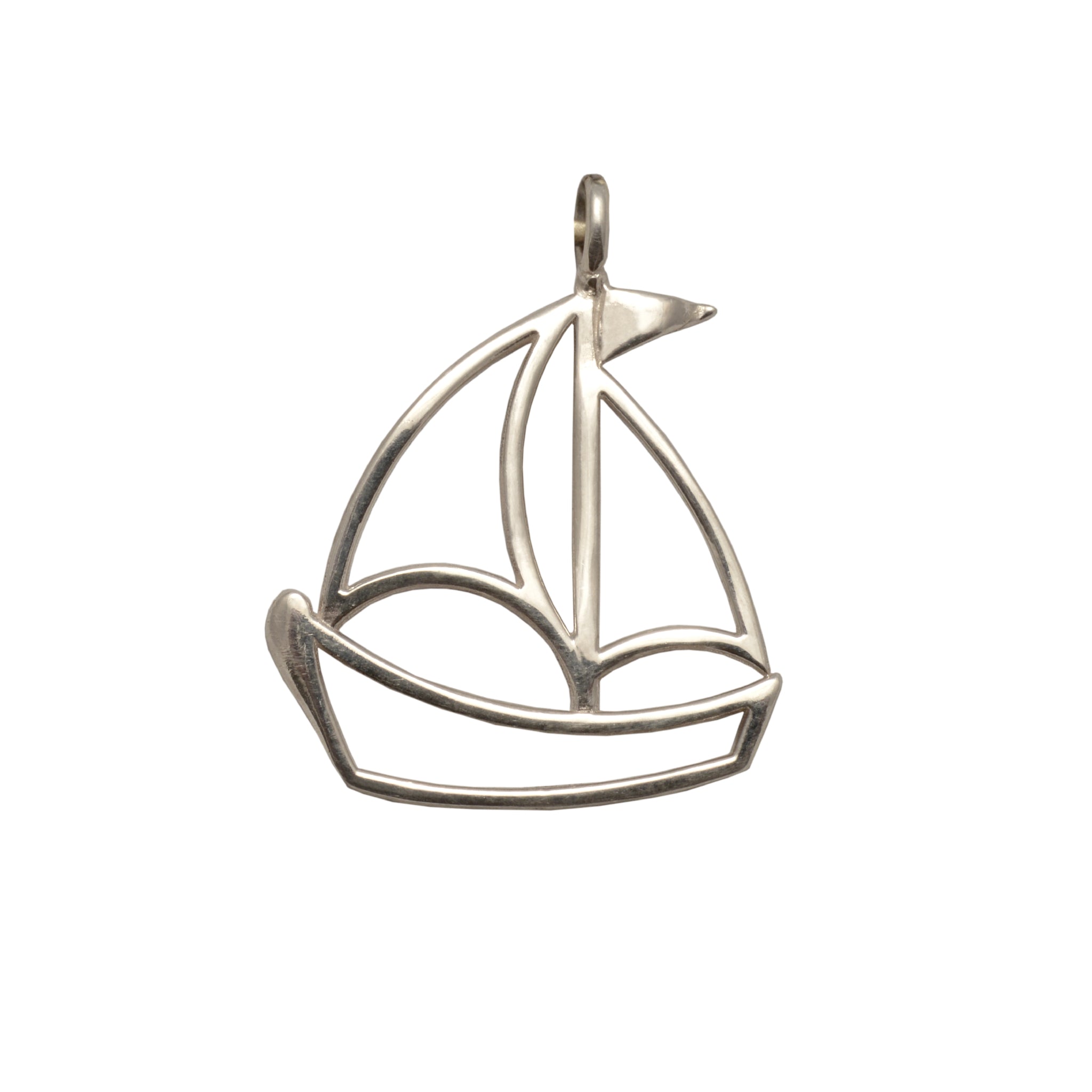 Sailboat Charm on plexiglass, silver charm with bronze leaves, home decor, gift idea, charm favors (PX-12)