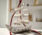 Sailboat - Decorative Sailboat, Home Decoration, Welcome Gift, Wall Hanger (XM-08)