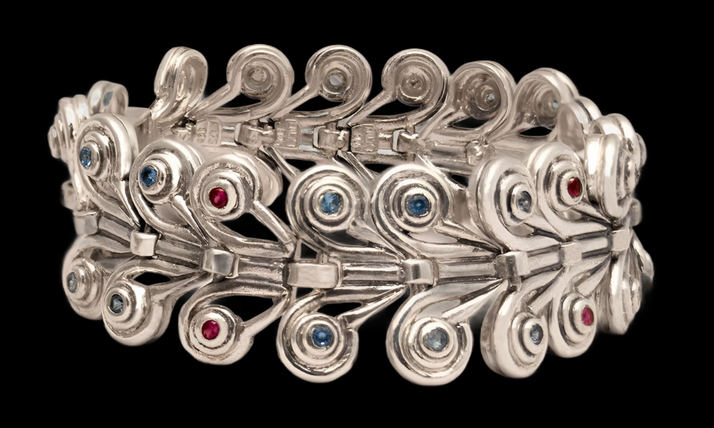 Spiral Bracelet, sterling silver bracelet, Greek bracelet (B-25) - ELEFTHERIOU EL