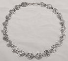 Spiral Necklace, sterling silver necklace, Greek necklace (PE-04)