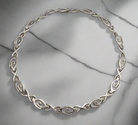 Spiral Necklace, sterling silver necklace, Greek necklace (PE-07)