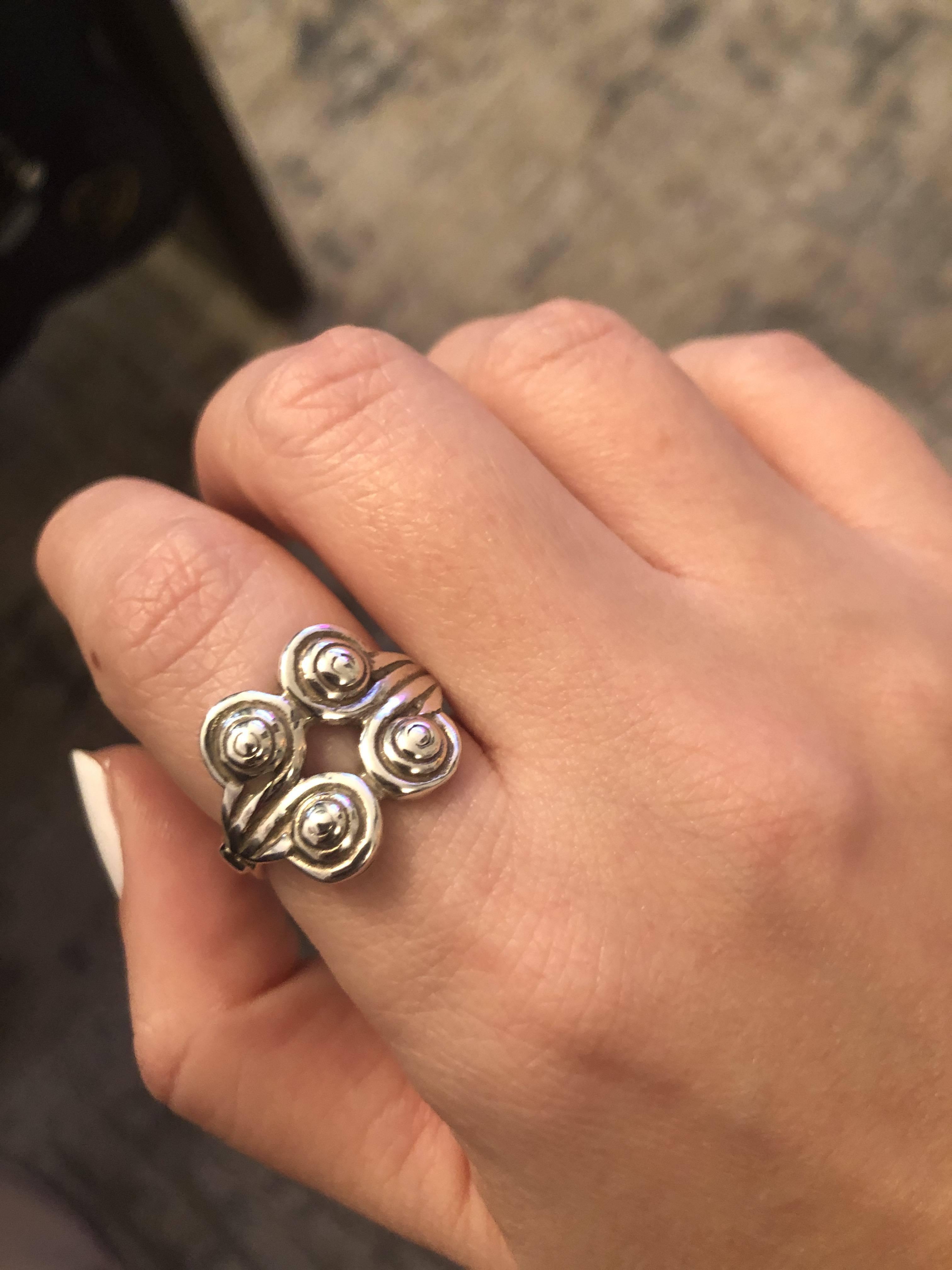 Spiral Ring in Sterling Silver, Spiral Ring, Silver Swirl