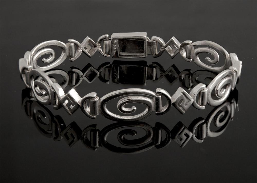 Greek Spiral Silver deals Bracelet in Handmade